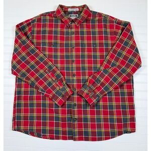 Duluth Free Swingin‎ Flannel Shirt 2XL Tall Plaid Button Up Workwear